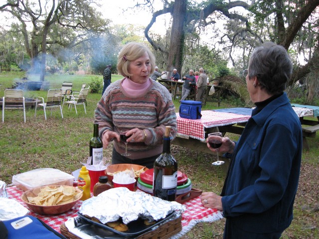 2002 Oyster roast food table.jpg